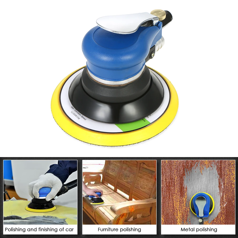 

Multifunction 10000RPM Pneumatic Sander Polisher Air Powered Orbit Polisher Dual Action Polishing Grinding Sanding Waxing Tools