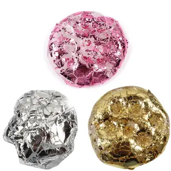 

Tin Foil Paper Modeling Clay Slime Colorful Crystal Snow Mud Fluffy Floam Slime Stress Relief Kids Toy