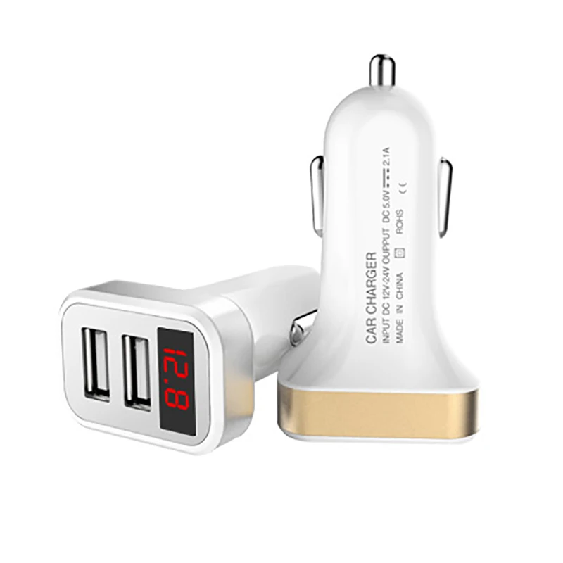 

FN05 2.1A Dual USB Ports Smart Current LED Display Car Charger for iPhone 8 Xiaomi MIX 2 for Samsung S8