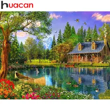 Diamond Painting Tree Embroidery Scenic Cross Stitch Full Square Diamonds Mosaic Needlework Patterns Rhinestone Decor