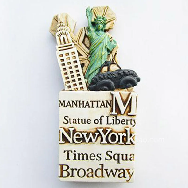 

1Pcs/set The Statue of Liberty New York City USA Tourist Travel Souvenir 3D Resin Fridge Magnet