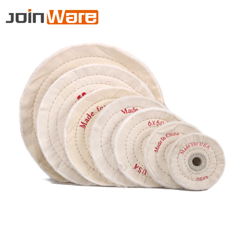 4-10/"inch 100-250mm Cotton Cloth polishing wheel Buffer Pad For Mirror Polishing