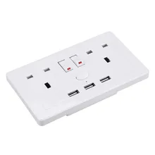AC 110~ 250 В вилка Великобритании электрическая настенная розетка с 3 USB зарядным портом бытовые электрические розетки