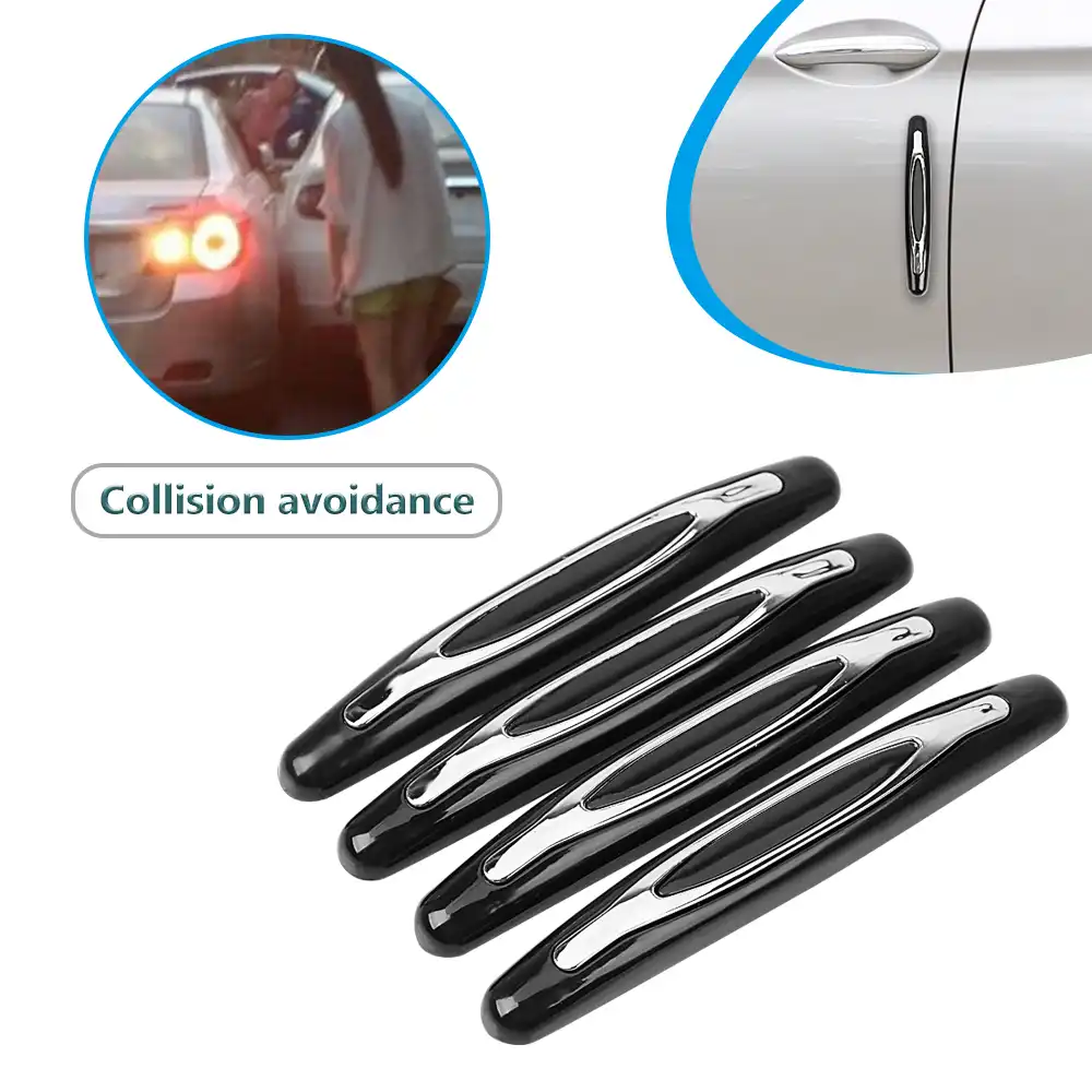 XIAOFANG 4pcs//pack Auto Bumper Anti Collision Scratches Protection Styling Strip Car Door Protector Mouldings Reflector Edge Guard Crash Color : Blue