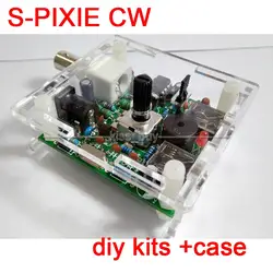 S-PIXIE CW QRP коротковолновый Ham любительский радио трансивер 7,023 мГц Diy наборы + чехол