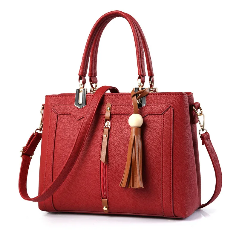0 : Buy Fashion Women Handbags Pu Leather Tassel Shoulder Bags Good Quality Handbag ...