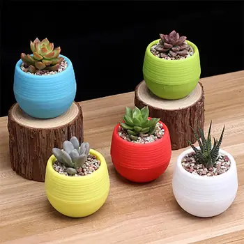 

Succulents Small Flower Pots Mini Stone Pill Pots Fashion Resin Flower Plants Gardening Pot For Home Office