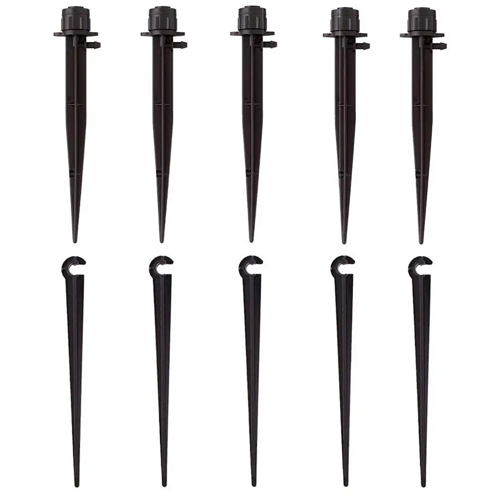 

50 Pcs Drip Emitters Adjustable to 360 Degree Flow Water Irrigation System Drop and Supports 50 Pcs Perfect Stakes for 4mm