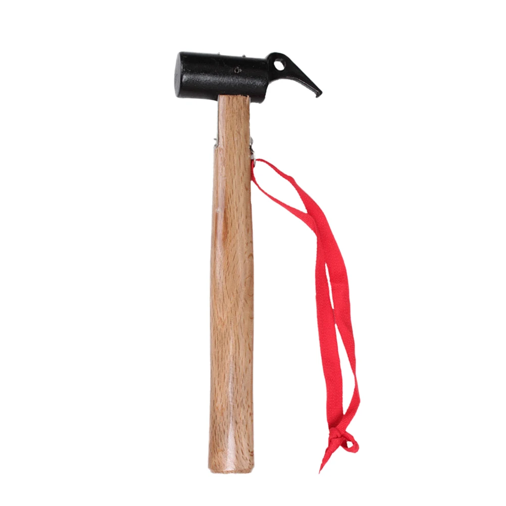 

1 Pc Hammer Wood Handle Steel Hammer Outdoor Tent Peg Carpentry Masonry Building Hammer Nail Stake Extractor Puller