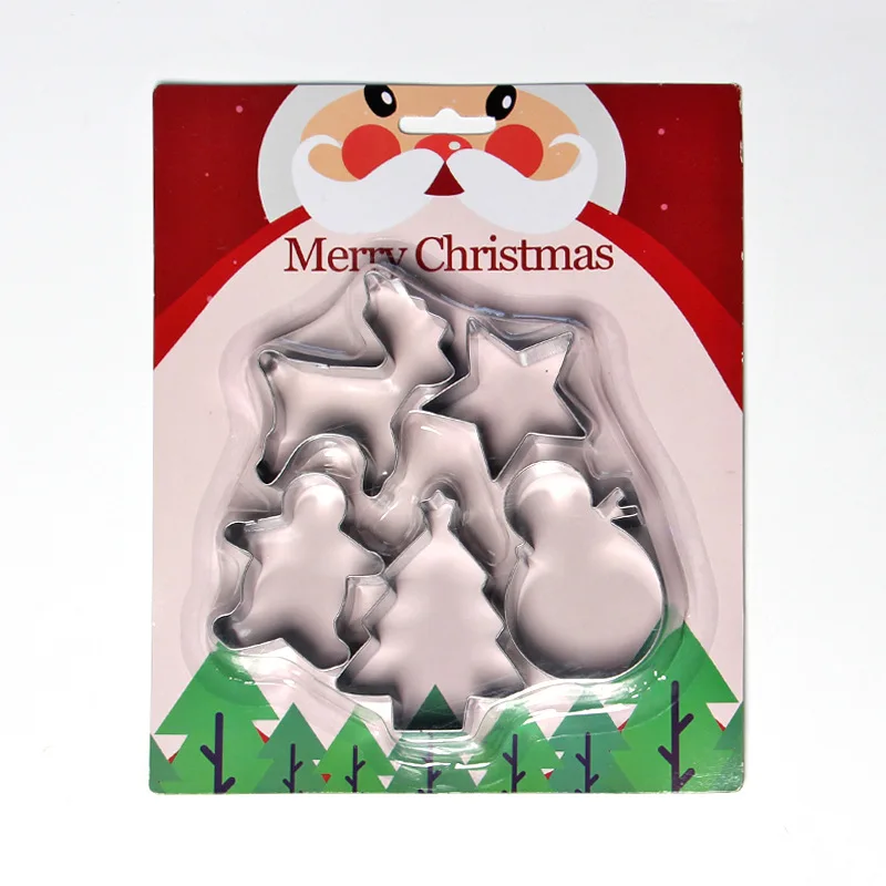 

Christmas Stainless Steel Biscuit Mould 5 Kits Cake Mould Baking Tool Kit Baking Tool