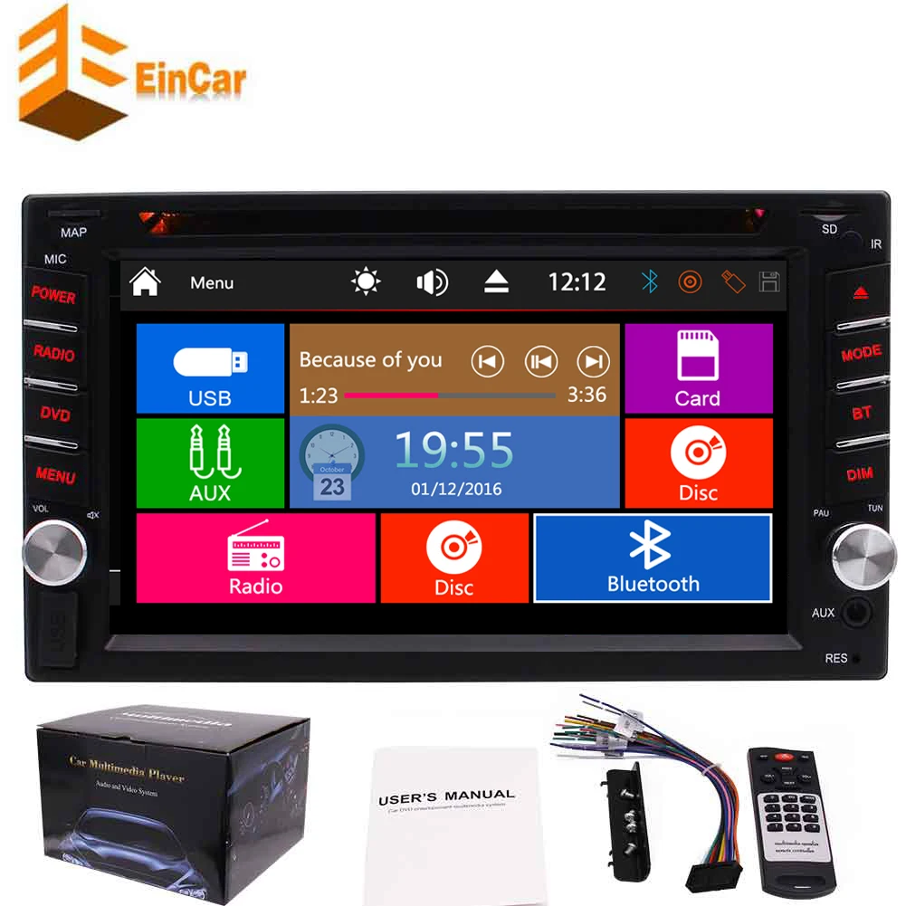 Eincar Autoradio 2din Car Radio 7''HD Touch Screen Multimedia MP5 Player Bluetooth Audio Stereo Steering Wheel Control | Автомобили