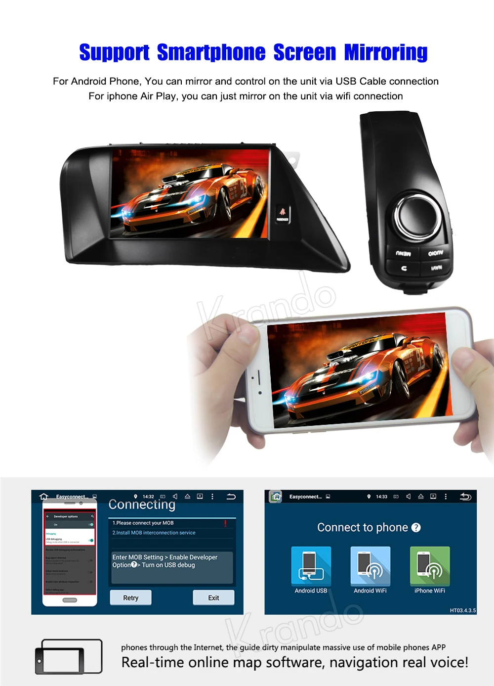 Flash Deal Krando Android 7.1 9" IPS Full touch car multimedia player gps navigation for Lexus rx270 rx300 rx330 rx350 2009-2014 5