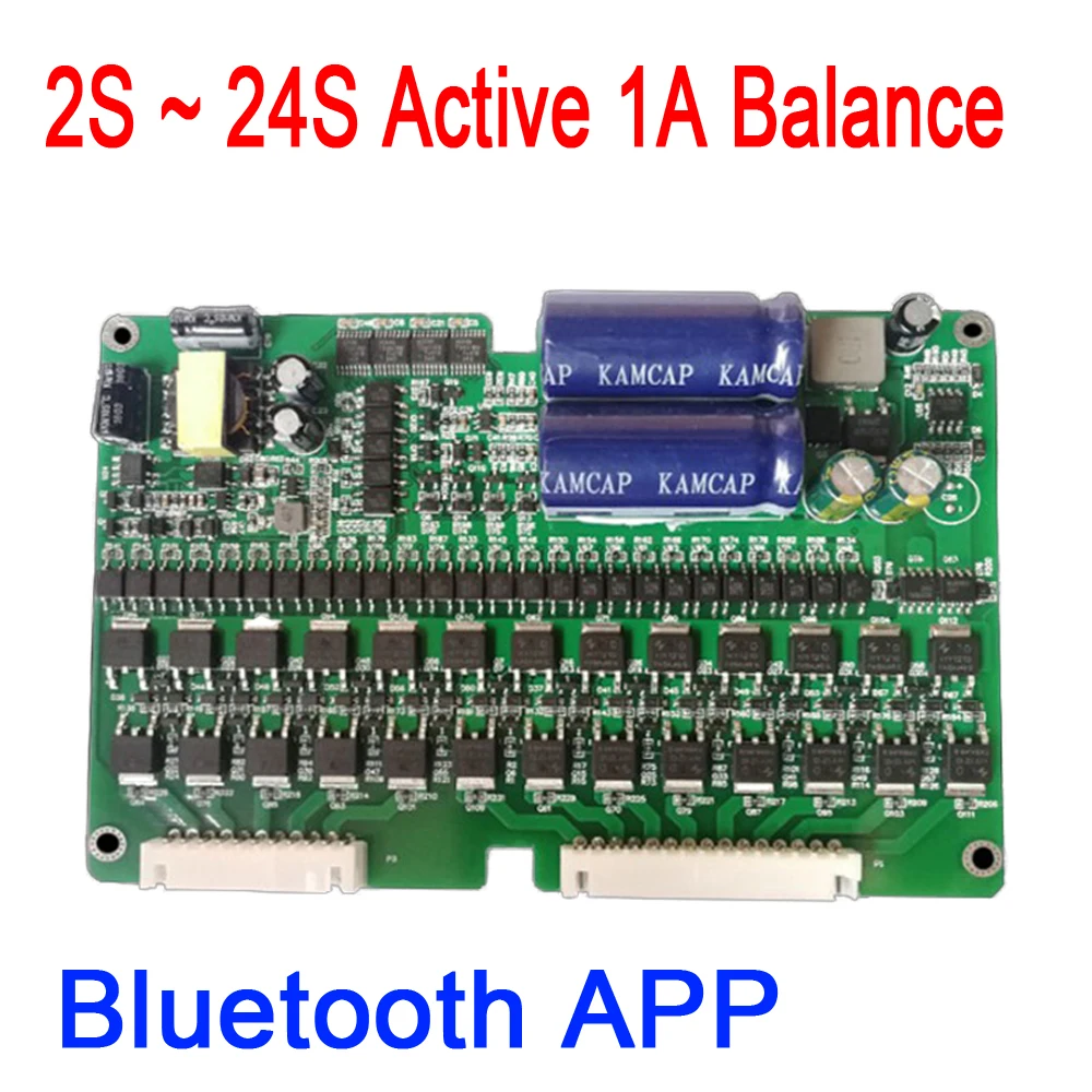 

2S ~ 24S 1A Electric car Bluetooth APP Lithium Battery Active Equalizer Balance BMS Lifepo4 Balancer Protection Board eBike