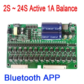 

eBike Bluetooth Lithium Battery Active Equalizer 1A Balance 2S ~ 24S BMS Li-ion Lipo Lifepo4 LTO Balancer APP Protection Board