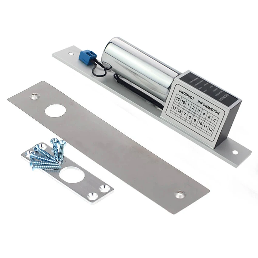 

Electric Drop Bolt Door Lock DC 12V Magnetic Induction Auto Deadbolt For Security Access Control System Glass Door Lock Deadbolt
