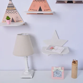 

1PC Wall Shelf Hanging Clapboard Pentagram Display Storage Organizer Rack Shelf for Kids Room Living Room Bedroom