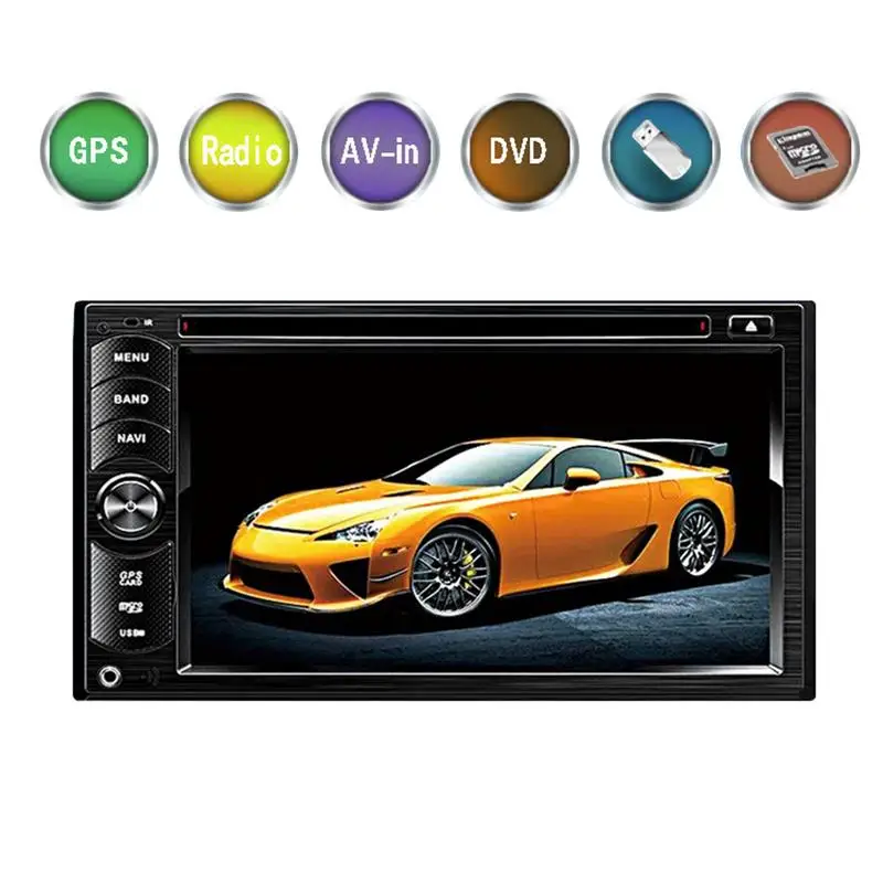 

6.2" 2 Din Car Stereo DVD Player GPS Navigation Bluetooth Radio USB/SD /FM Can Charge For Mobile Phone Or Other USB Device