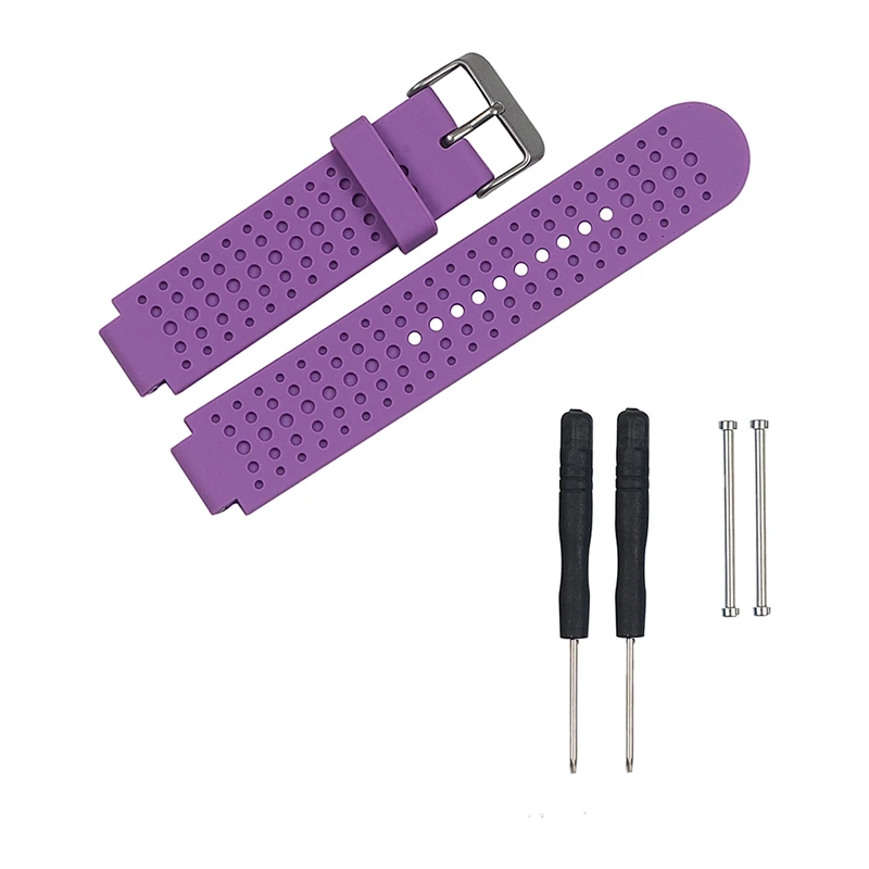 

Soft Silicone Strap Replacement Watch Band For Garmin Forerunner 230/235/220 Strap Purple
