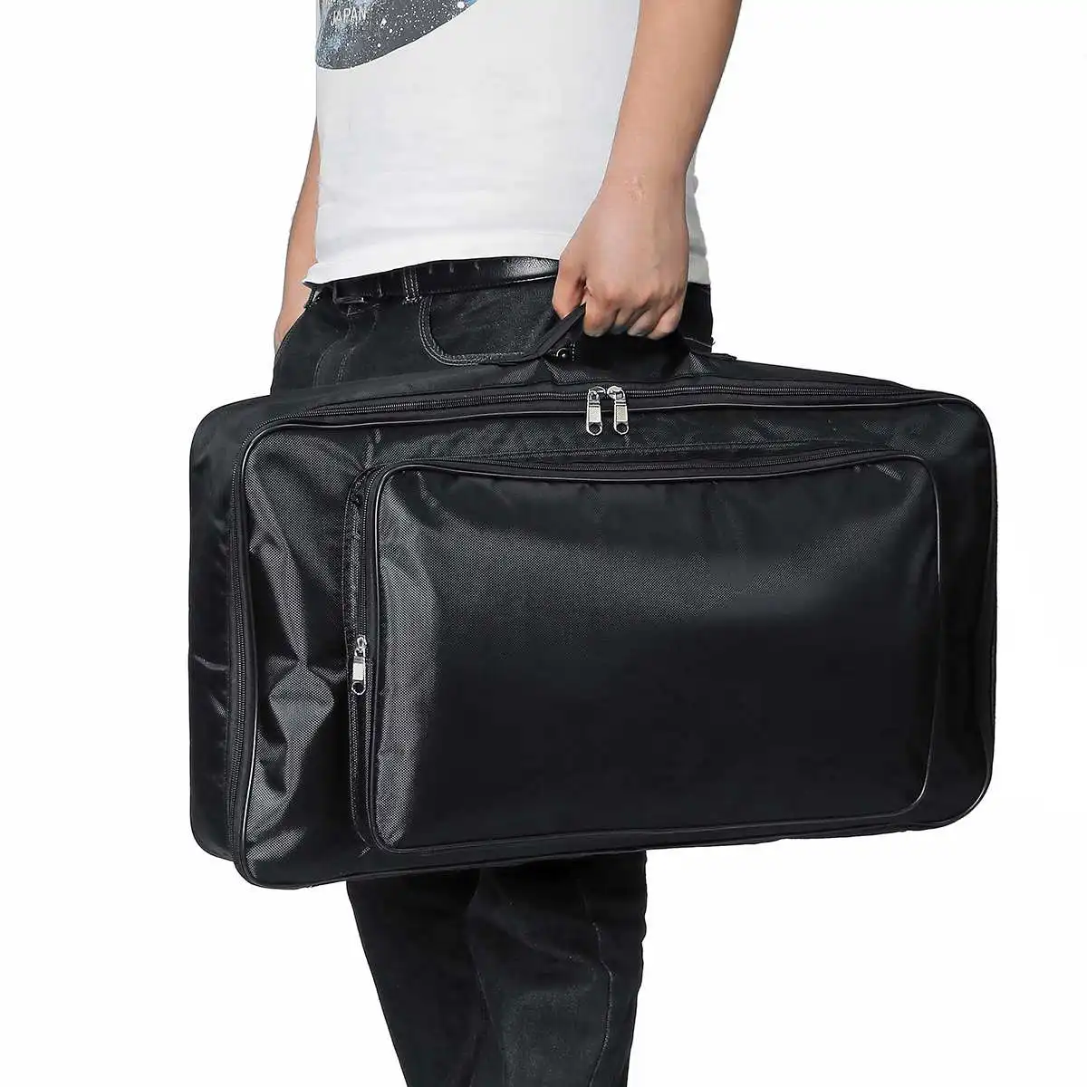 

58x33x10cm Oxford Cloth Guitar Pedal Board Bag Case Black Effects Pedalboard Storage Holder for Various Effects Pedalboard