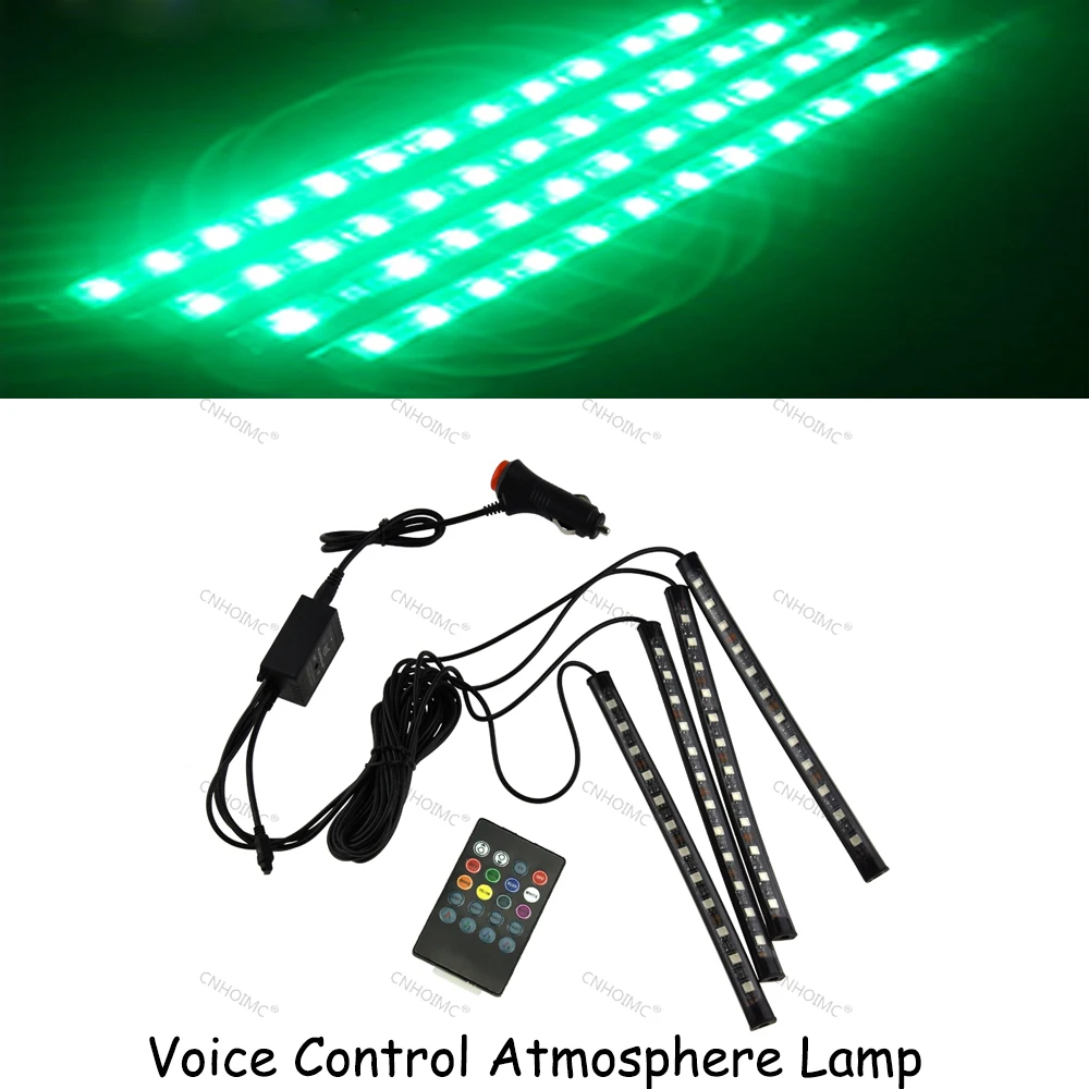 12 светодио дный Авто музыка Управление RGB Светодиодные ленты 5050 SMD голос гибкий