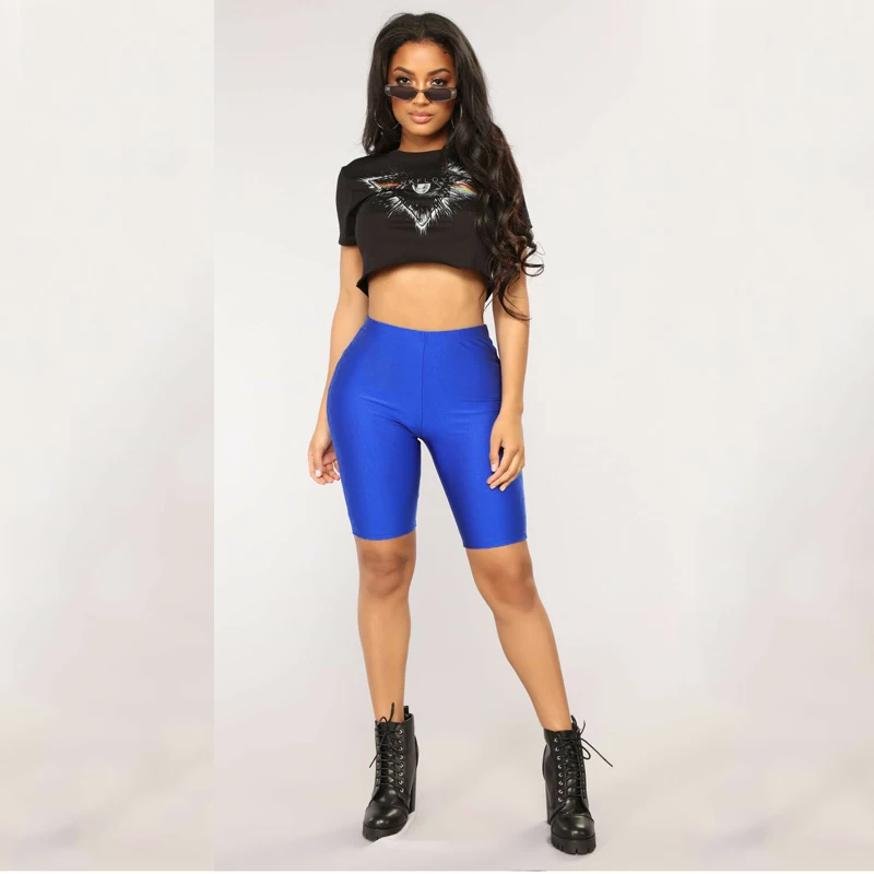 

High Waist Yoga Shorts Women Sports Fitness Shorts Elastic Running Gym Short Workout Beach Wear Outdoor Shorts