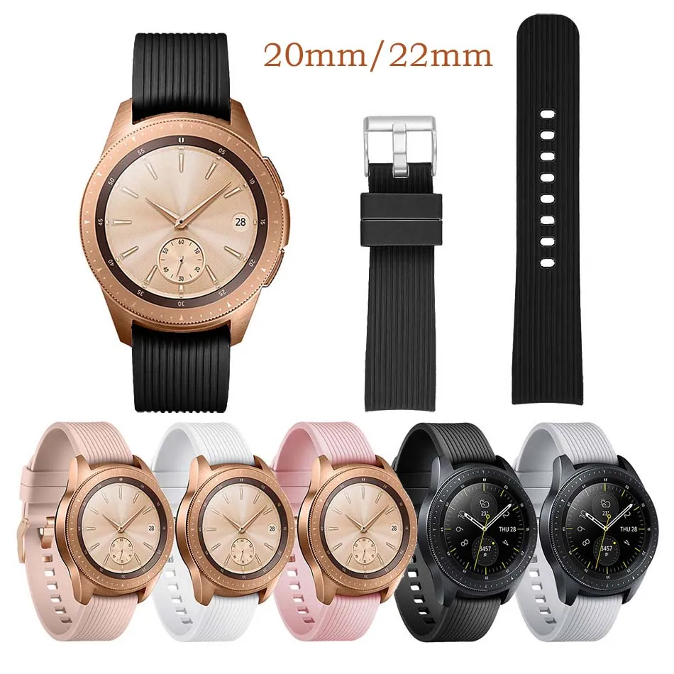

22mm 20mm band For Samsung Gear sport S2 S3 Frontier Classic Band huami amazfit bip Strap huawei GT 2 galaxy watch 42 46mm strap