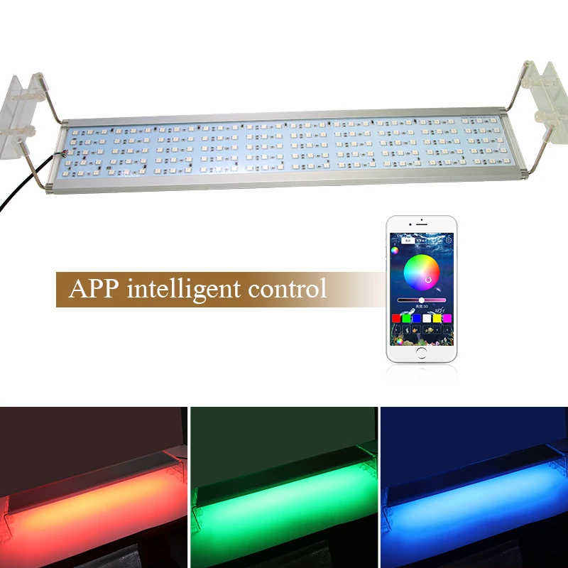 Светодиодный светильник ZHONGJI для аквариума 30 70 см RGB Выдвижной кронштейн