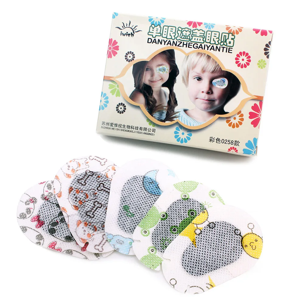 5pcs Eye Patches Cartoon Premium Non-Woven Non-Irritative PatchTreatment For Lazy Eyes Amblyopia Strabismus Random Color | Красота и