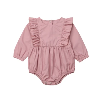 

Lovely Newborn Clothing Ruffled Infant Baby Girl Clothes Long Sleeve Bodysuit Baby Girl Jumpsuit Girls Clothing Infant Outfit