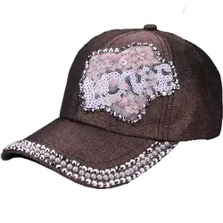 Pearl точки детализации Бейсбол Кепки шляпа хвостик Snapback Кепки булочка Кепки s для Для женщин Лето блестки Trucker Hat модная одежда для девочек