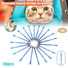 

20PCs/Set 1ml Plastic Disposable Injector Syringe For Refilling Measuring Nutrient Not Include Needles