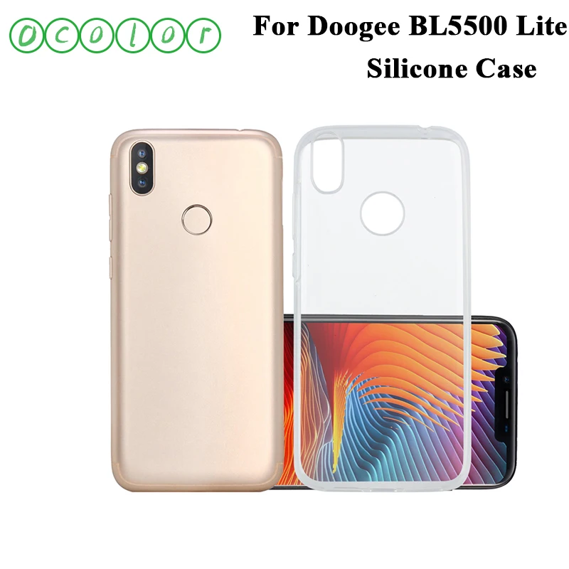 Ocolor Для Doogee BL5500 Lite прозрачный силиконовый чехол противоударный ТПУ для задней