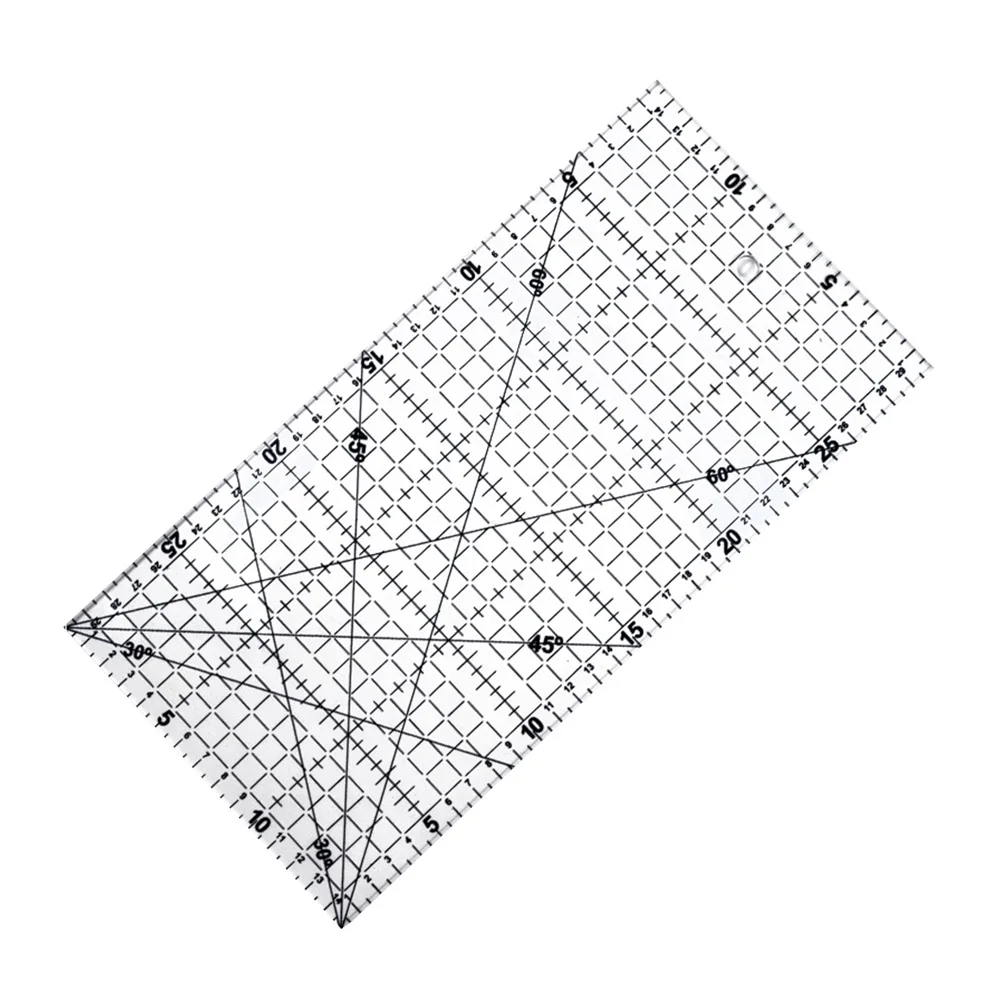 

1Pc Quilters Ruler Double Colored Grid Lines Acrylic Nonslip Quilters Ruler Rectangular Quilters Ruler For Craftstting Sewing