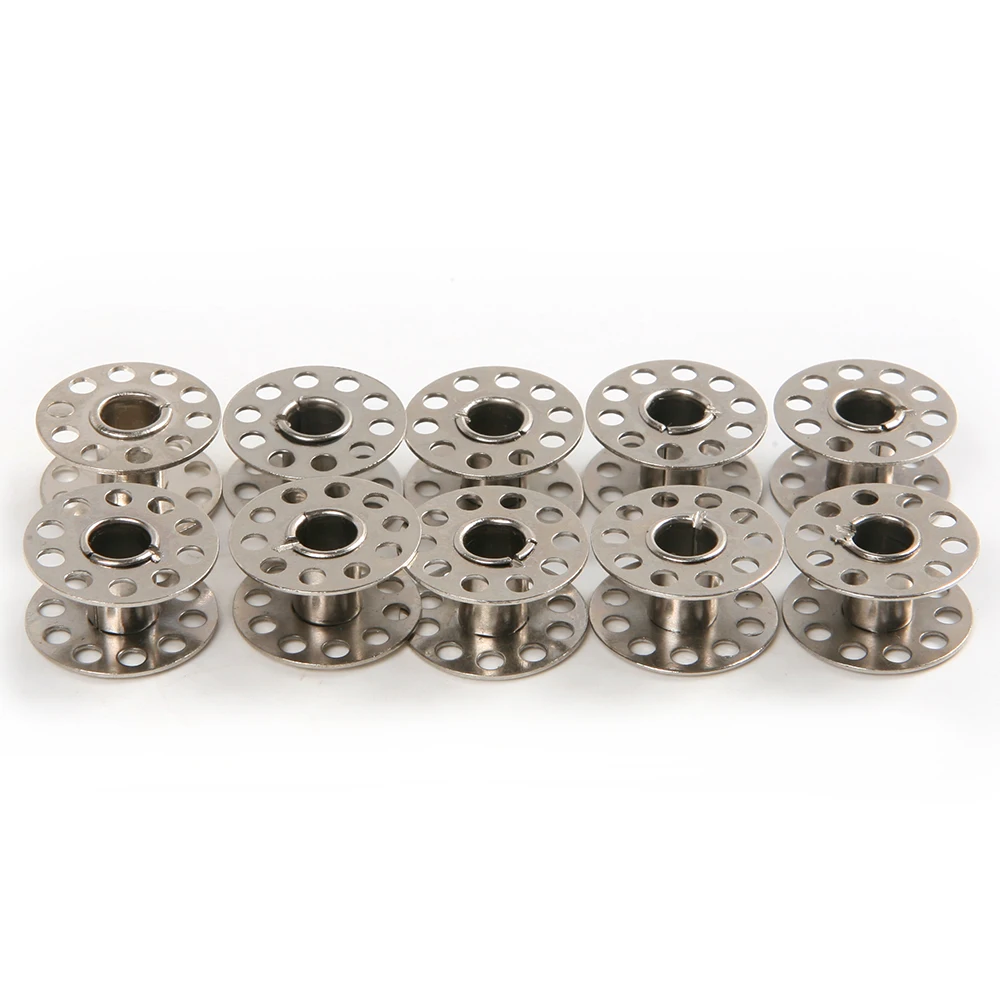 

Durable 10pcs/set Stainless Steel Silver Tone Sewing Machine Bobbins 21x10mm available for Old Pedal Sewing Machine