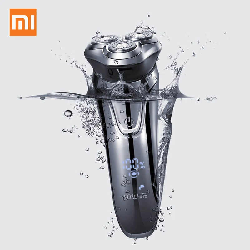 XIAOMI Soocas SO WHITE ES3 Wireless 3D Smart USB Charging 3 Head Electric Razor Shaver LED Display Blocking Xiaomi | Электроника