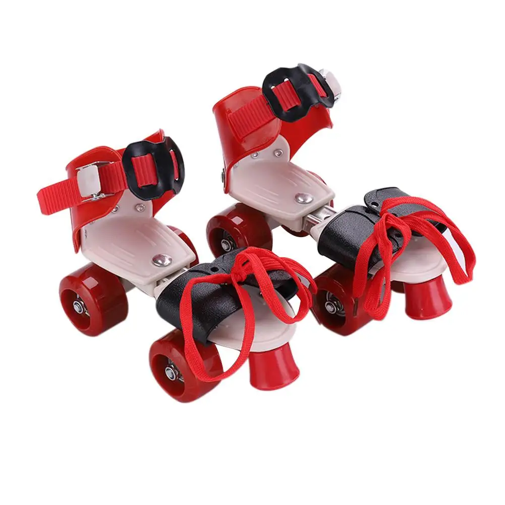 جديد قابل للتعديل حجم الأطفال زلاجات دوارة صف مزدوج 4 عجلات أحذية التزلج انزلاق سباق التعرج حذاء تزلج بعجلات الاطفال هدايا
