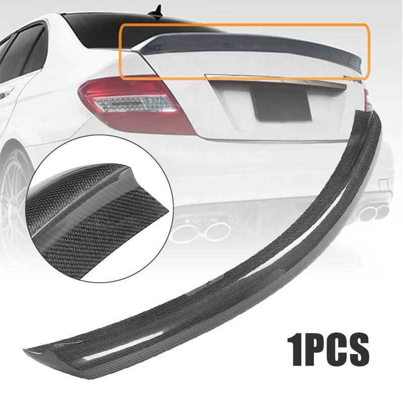 REAL Carbon Fiber Highkick Trunk Spoiler For Benz W204 C250 C300 C63 AMG 08-14