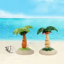 Micro Landscape Simulated Resin Coconut Tree Toy For Small Ornament Decoration Random Delivery