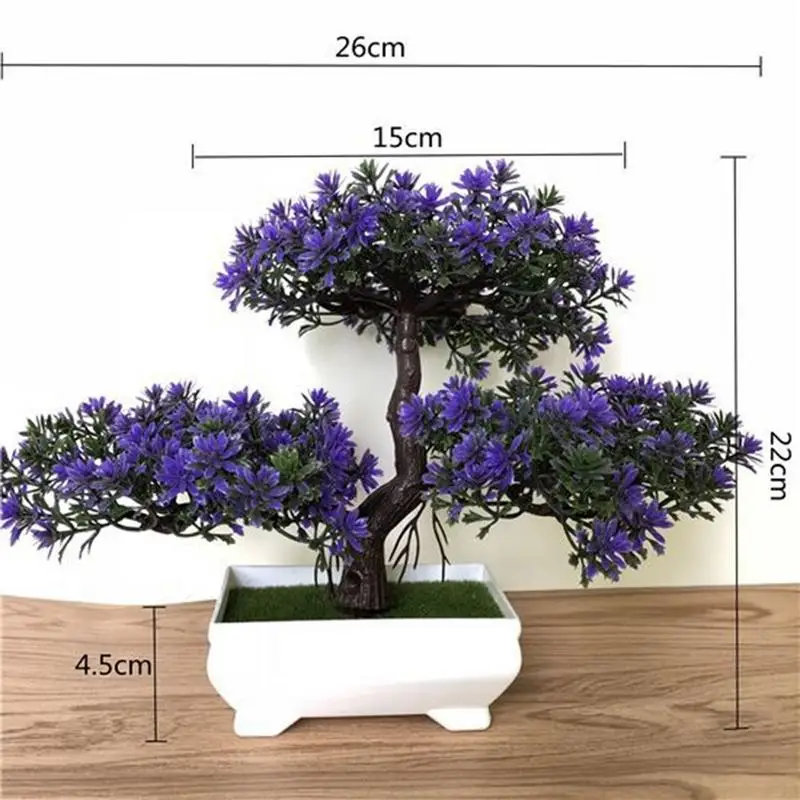AUGKUN Ganoderma árbol Lotus Pino árbol simulación flor Planta Artificial Bonsai pote verde falso plantas ornamentos decoración del hogar artesanía AUGKUN Ganoderma árbol Lotus Pino árbol simulación flor Planta Artificial Bonsai pote verde falso plantas ornamentos decoración del hogar artesanía