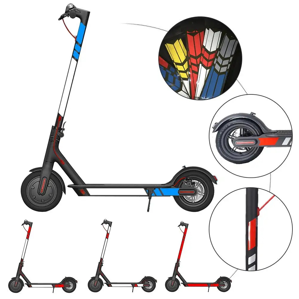 

For Xiaomi Electric Scooter M365 Sticker Scooter Accessories Reflective Styling Stickers Front Rear Tyre Cover #40