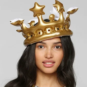 

Inflatable Crown Birthday Party Decoration Masquerade CosPlay Inflatable Crown Queen Party Decoration Supplies