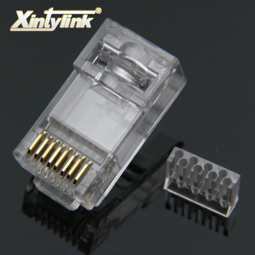 

xintylink ethernet cable connector rj45 plug cat6 network rj 45 8p8c modular cat 6 terminals utp unshielded gold plated 50pcs