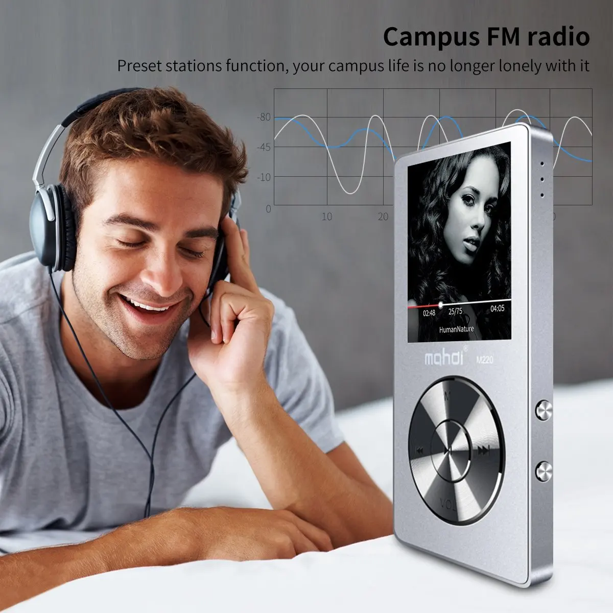 Металлический MP3 плеер без потерь HiFi MP3 музыкальный плеер с высококачественным звуком динамик электронная книга FM радио часы