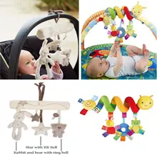 Милая спиральная прогулочная коляска, автомобильное сиденье, детская кроватка, Висячие игрушки, погремушки для младенца