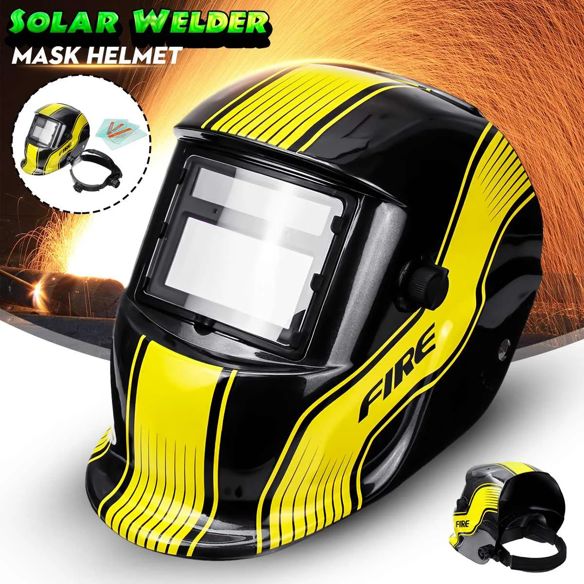 

Solar Automatic Welding Helmet Mask Auto Darkening 4/9-13 Welding Shield MIG TIG ARC Welding Protective Shield