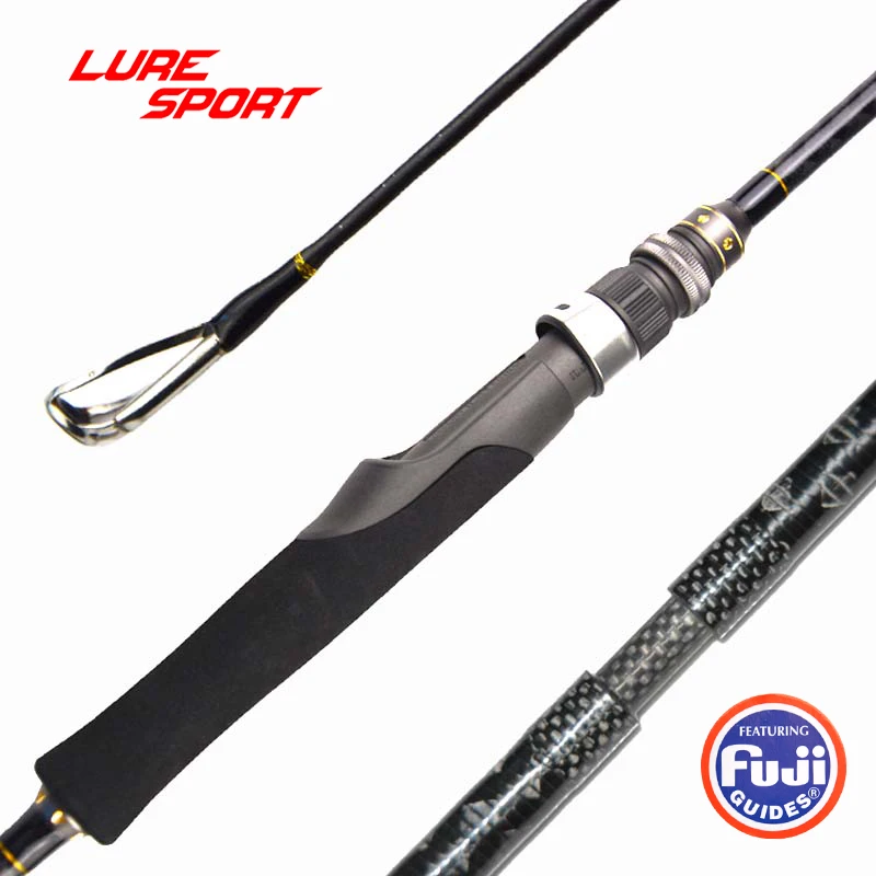 LURESPORT 2,1 м спиннинговое Литье удочка X Fast 5-15 г FUJI Guide X Cross carbon V joint 2 секции Приманка Удочка