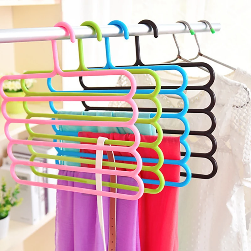 

Pants Hangers Multifunction Trousers Hanger Tie Scarfs Belt Towel Non-slip Magic Hanger Storage Rack clothes hanger for kitchen