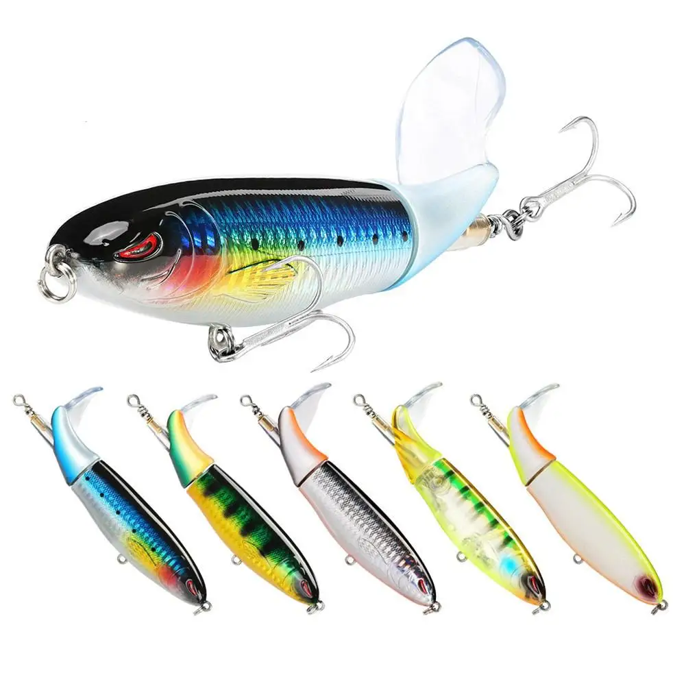 Mounchain 39g/130mm Top water Fishing Lure Rotating Tail Propeller Hard