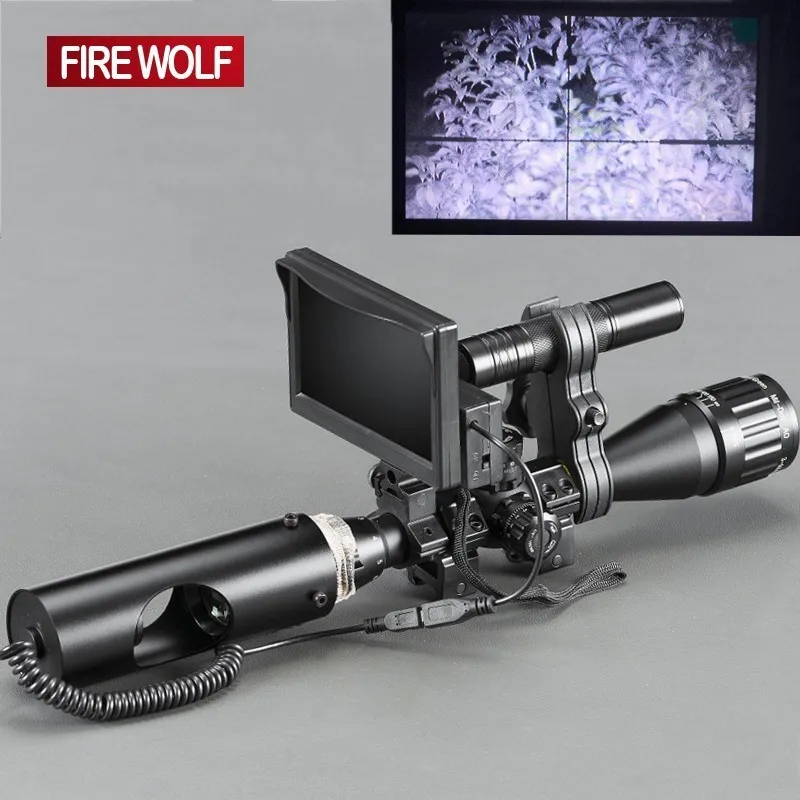 

Night Vision RiflescopTactical Digital Infrarede With LCD and IR Flashlight Optical Sights Hunting Scopes