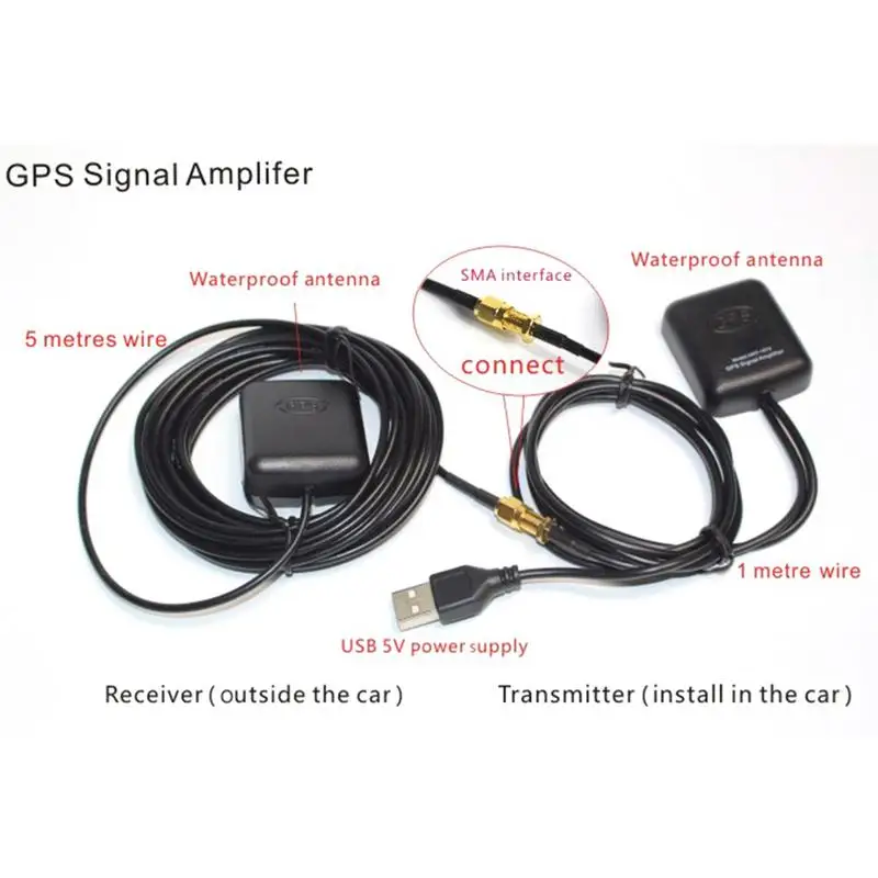  Universal GPS Antenne Navigation System Verstärker Auto Signal Repeater Empfänger Sender Fahrzeug G